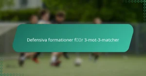 Defensiva formationer för 3-mot-3-matcher