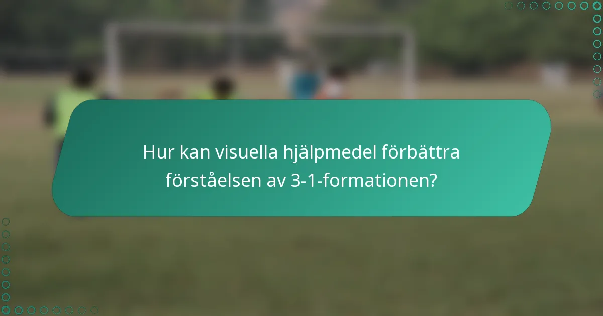 Hur kan visuella hjälpmedel förbättra förståelsen av 3-1-formationen?